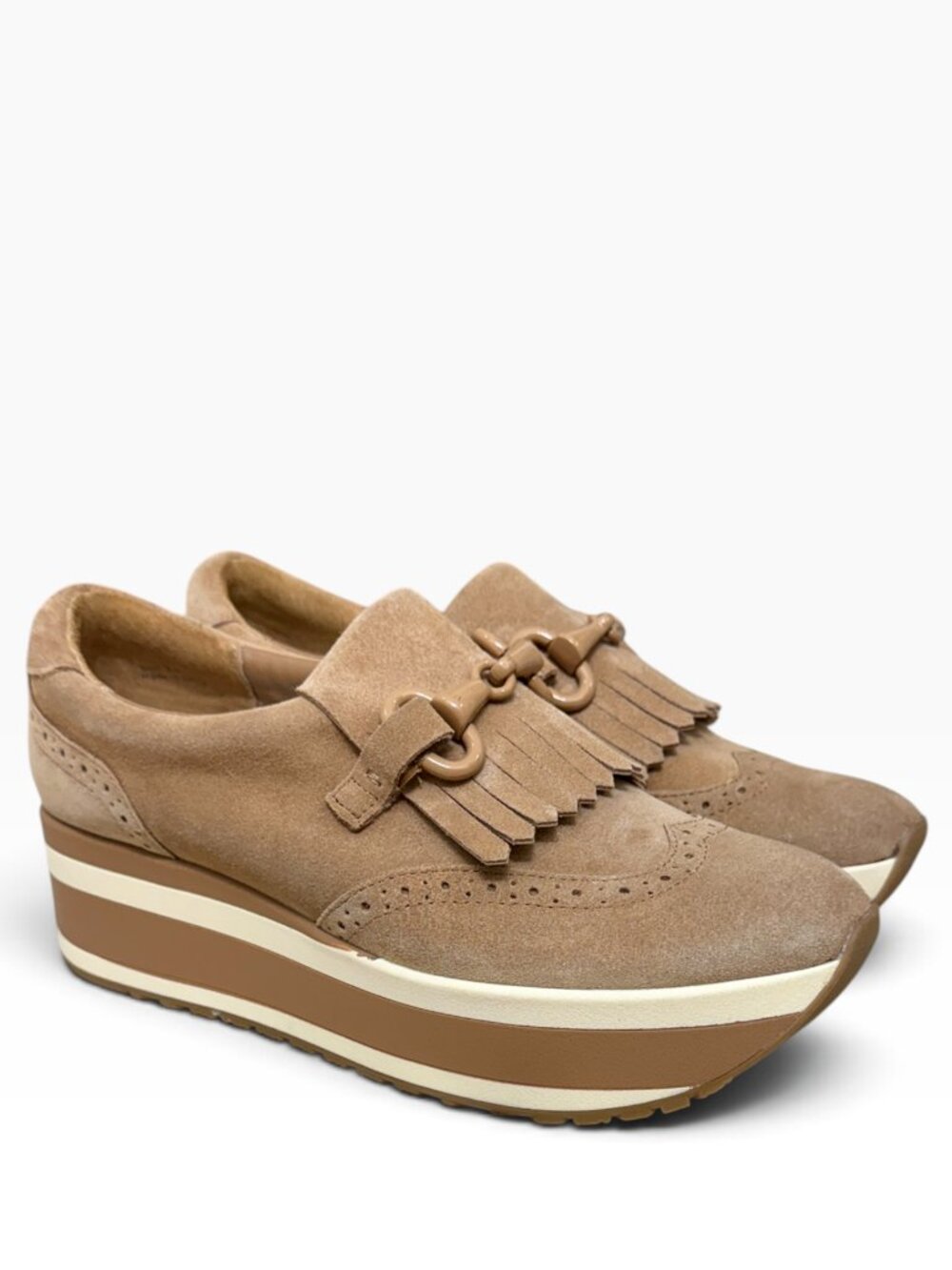 NWOT Dolce Vita Women Jhax Toffee Suede Platform Loafer Sneaker Sz 7.5